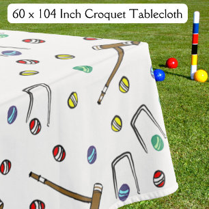 Toalha De Mesa Piquenique Colorido do Partido do Jardim Croquet R