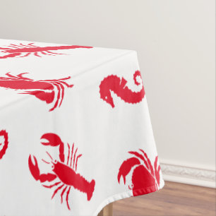 Toalha De Mesa Pista de caranguejo-caranguejo vermelho-costeiro