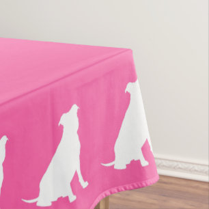 Toalha De Mesa Pit Bull Dog Chá de fraldas Pink Girl Pitbull