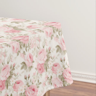 Toalha De Mesa PixDezines Vintage Watercolor Roses Blush Pink