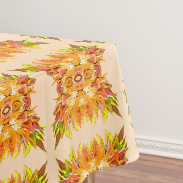 Toalha De Mesa PLANTA LARANJA - Arte Fractal Digital - (Posição Original)