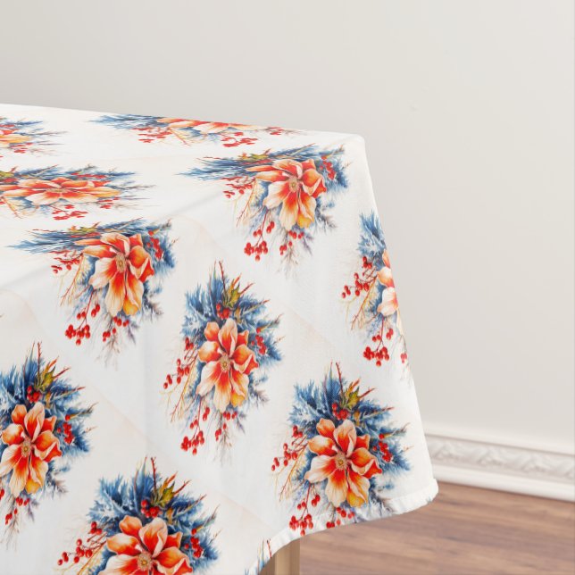 Toalha De Mesa Poinsettia Christmas (Posição Original)