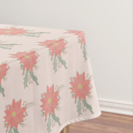 Toalha De Mesa Poinsettia e Holly sprays