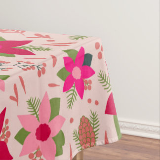 Toalha De Mesa Poinsettias Rosa