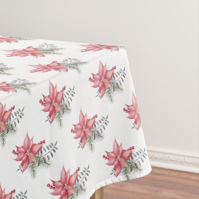 Toalha De Mesa Poinsettias Tablecloth (Posição Original)