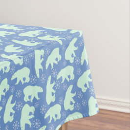 Toalha De Mesa Polar Bear Blue Winter