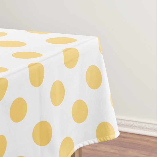 Toalha De Mesa Polkadots amarelos (Posição Original)