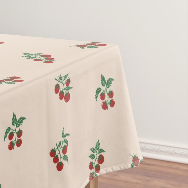 Toalha De Mesa Pomares de Tomate Vermelho da Videira Verde (Posição Original)
