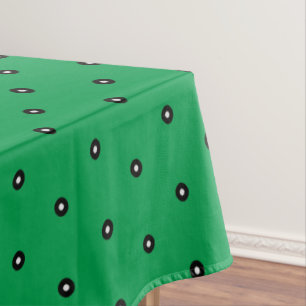 Toalha De Mesa Ponto Branco Verde Irlandês - Fundo Alterável