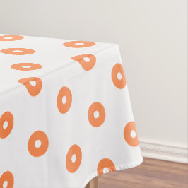 Toalha De Mesa Pontos Brancos Laranja Queimado