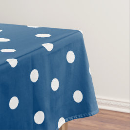 Toalha De Mesa Pontos Brancos Profundo Azul Ártico