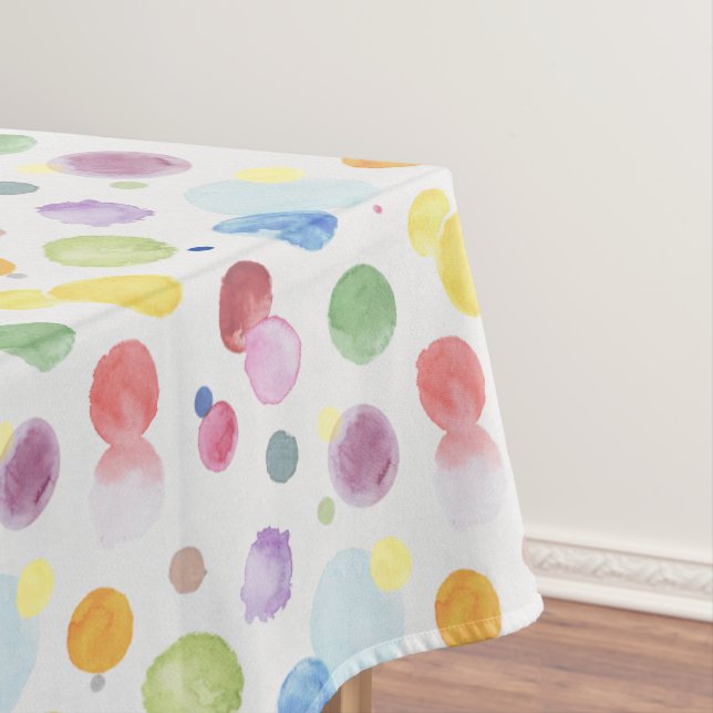 Toalha De Mesa Pontos de Aquarela 1 (Posição Original)