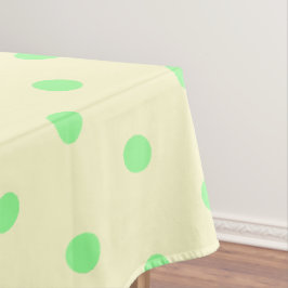 Toalha De Mesa Pontos de Bolinhas Verde Menta Creme