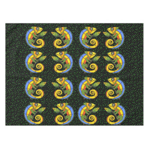 Toalha De Mesa Pontos de ramificação do Lizard coloridos