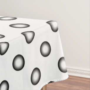Toalha De Mesa Pontos gradientes preto e branco + seu backgr. & i