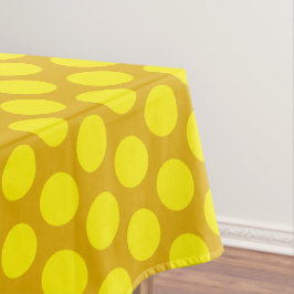 Toalha De Mesa Pontos Modernos de Bolinhas | Elegante Amarelo Mos