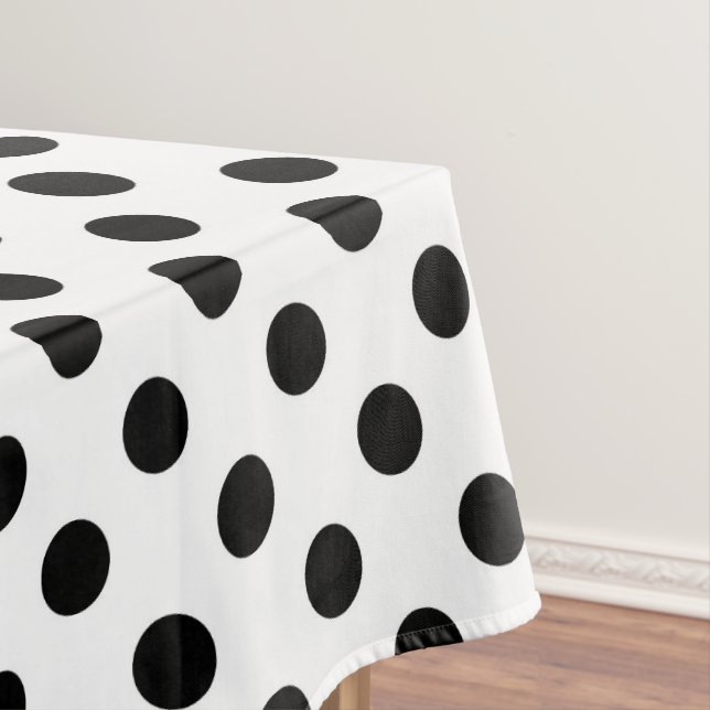 Toalha De Mesa Pontos Pretos Polka (Posição Original)