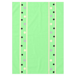 Toalha De Mesa Pontos verdes creme cinza menta