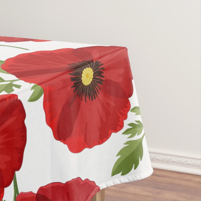 Toalha De Mesa Poppy alegre Flores de Verão (Posição Original)