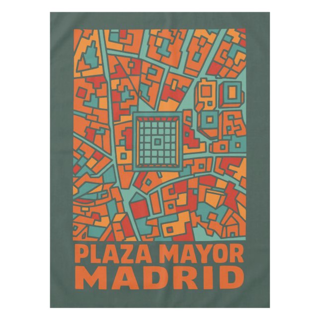 Toalha De Mesa Praça Maior de Madrid (Frente)