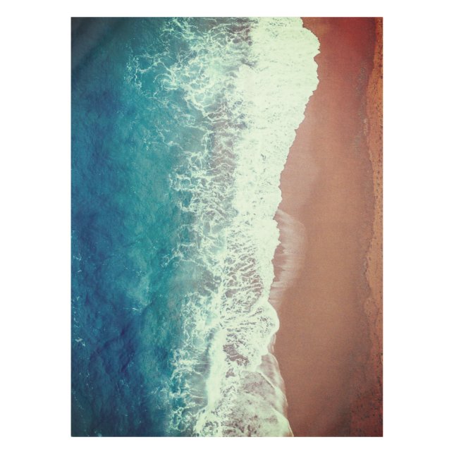 Toalha De Mesa praia marinha e orla marítima (Frente)