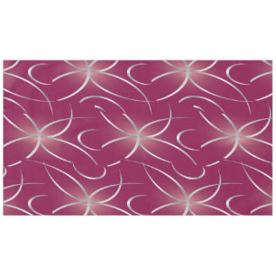 Toalha De Mesa Prata com magenta