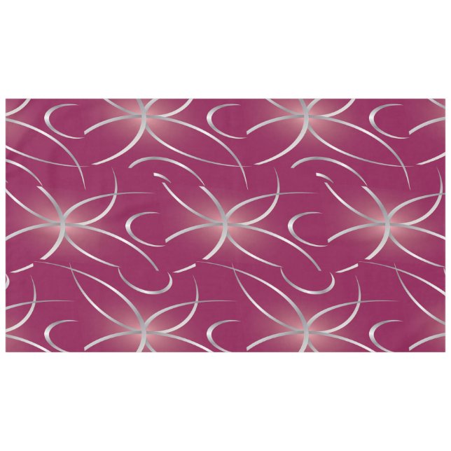 Toalha De Mesa Prata com magenta (Frente (Horizontal))