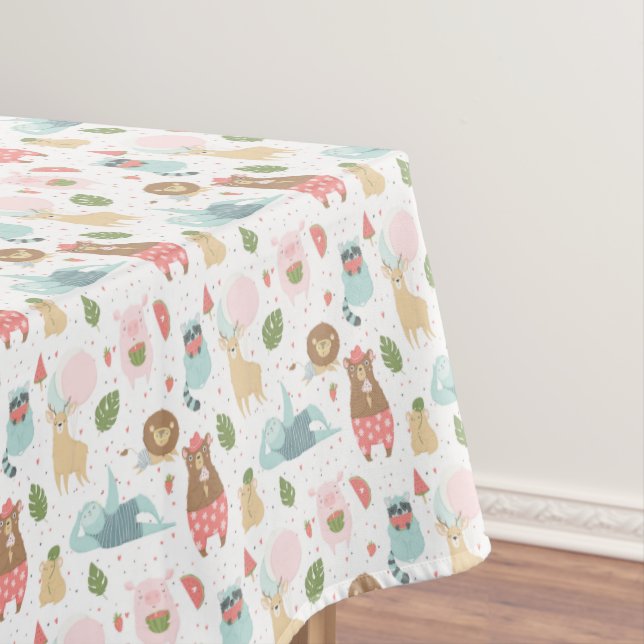 Toalha De Mesa Preguiça & teste padrão dos amigos (Posição Original)