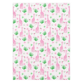Toalha De Mesa Preppy Clássico Girafas e Cosmopolitans Selva