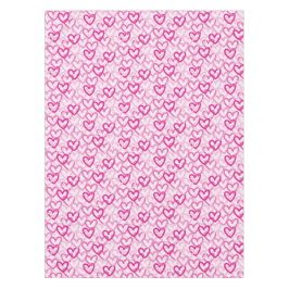 Toalha De Mesa Preppy Hearts Pink