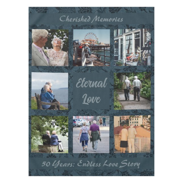 Toalha De Mesa Presentes personalizados para Casais pais antigos  (Frente)