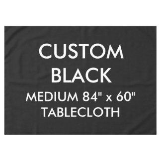 Toalha de mesa preta personalizada 84" x 60"