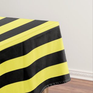 Toalha De Mesa Preto Clássico Moderno e Amarelo Strike