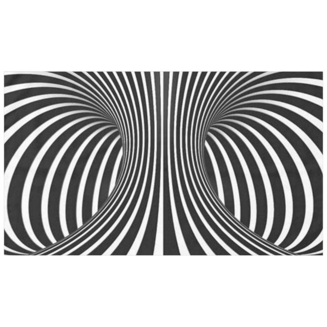 Toalha De Mesa Preto e Branco (Frente (Horizontal))