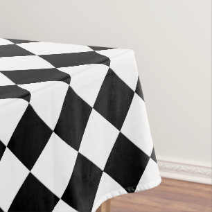 Toalha De Mesa Preto e branco verificado - Esporte