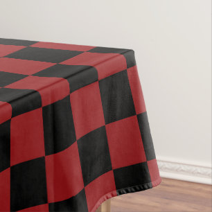 Toalha De Mesa Preto e vermelho marcado -