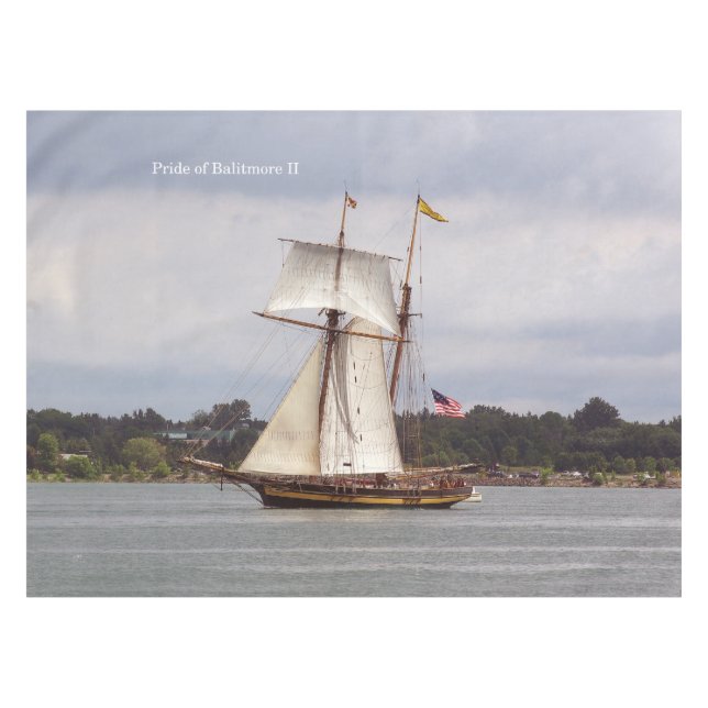 toalha de mesa Pride of Baltimore II (Frente (Horizontal))