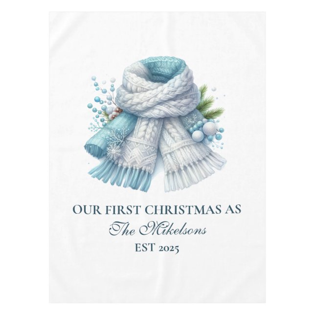 Toalha De Mesa Primeiro Natal Juntos (Frente)