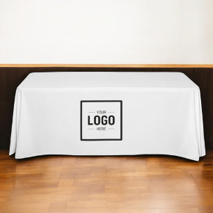 Toalha De Mesa Promocional comercial do logotipo branco preto