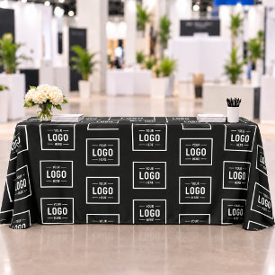 Toalha de Mesa Promocional de Logotipo Preto e Bra