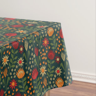 Toalha De Mesa Protea Floral Block Impressão Millefleur dardos
