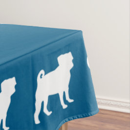 Toalha De Mesa Pug Silhouette Puppy Chá de fraldas