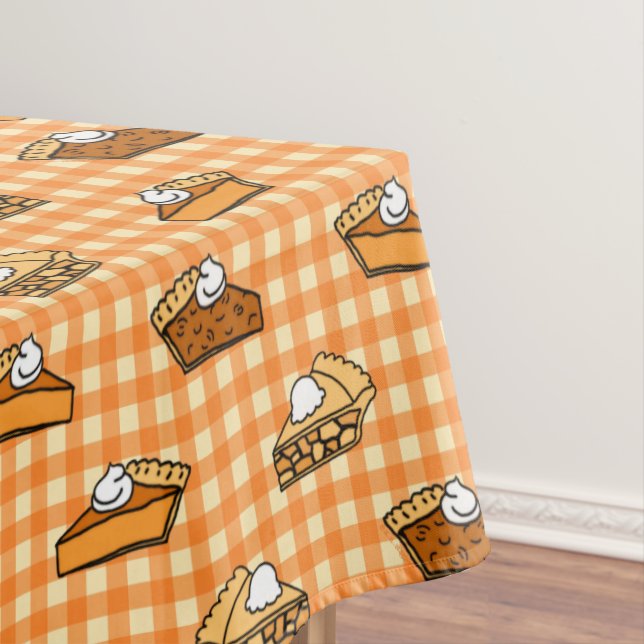 Toalha De Mesa Pumpkin de Maçã de Queda e Pecan Pie Patterno (Posição Original)