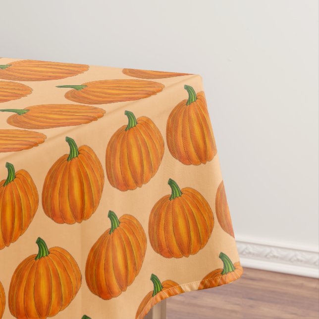 Toalha De Mesa Pumpkin Patch Laranja Colheita de Outubro (Posição Original)
