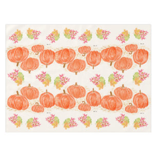 Toalha De Mesa Pumpkins Autumn Deixa Aquarela Pintada