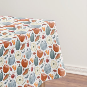 Toalha De Mesa Pumpkins de queda e padrão de folhas de outono