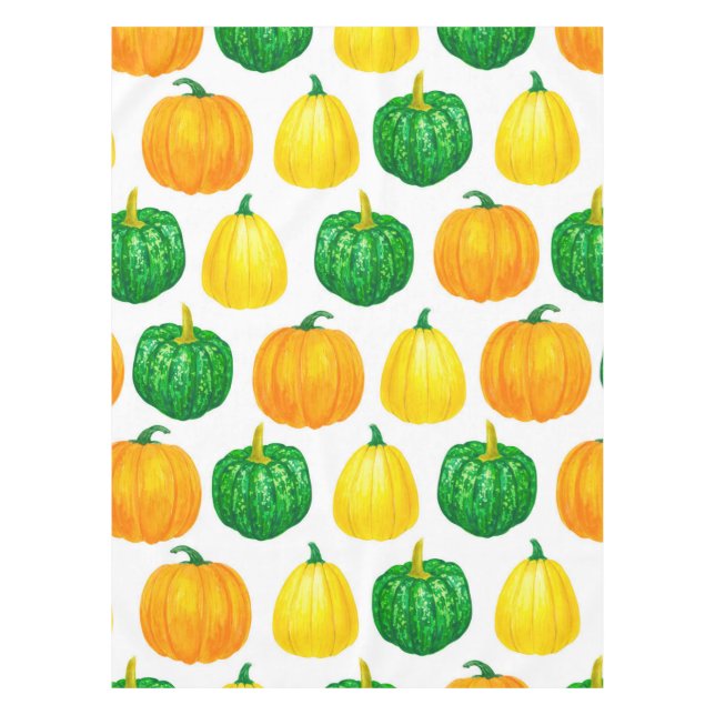 Toalha De Mesa Pumpkins watercolor (Frente)