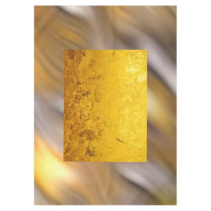 Toalha De Mesa PURE DOURADO padrão LEAF + texto/foto