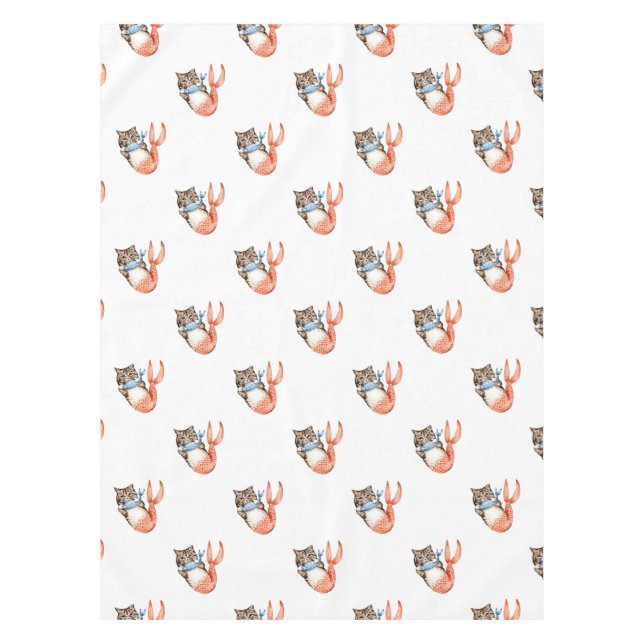 Toalha De Mesa Purmaid Cat Mermaid (Frente)