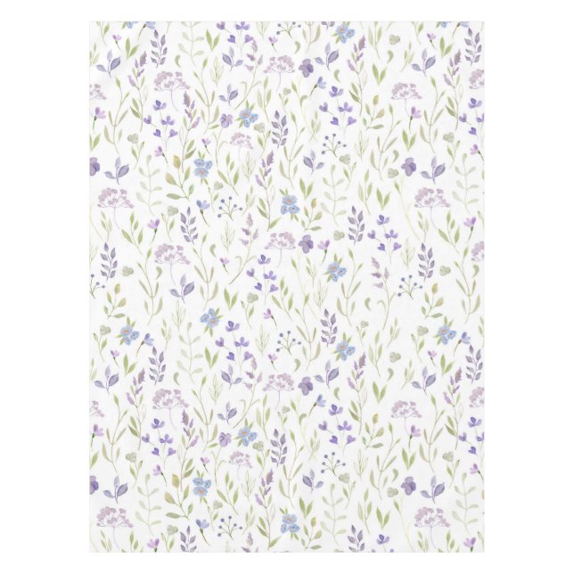 Toalha De Mesa Purple Floral Tablecloth (Frente)